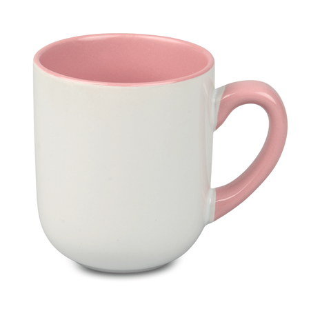 Coffee mug for sublimation with colour handle and inside